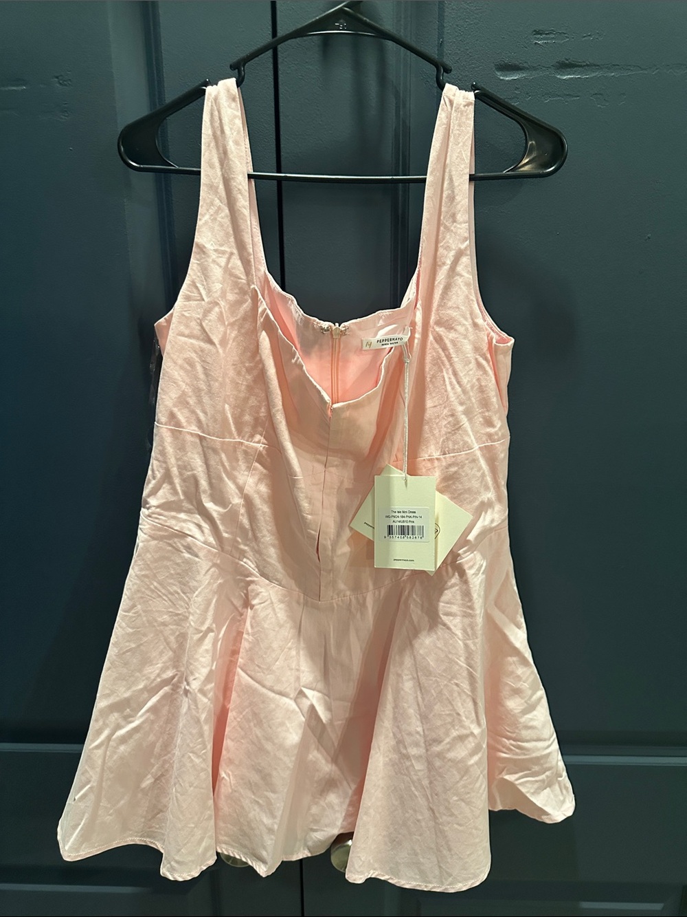 Peppermayo Light Pink Fit & Flare Mini Dress Sleeveless NWT Size M